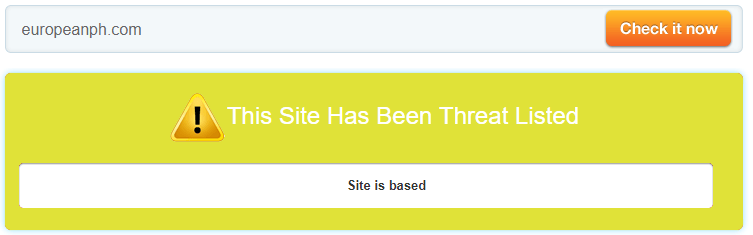 Europeanph.com Has Been Threat Listed