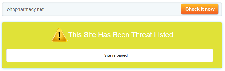 Ohbpharmacy.net Has Been Threat Listed